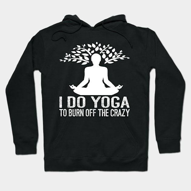 I Do Yoga To Burn Off The Crazy Hoodie by Charaf Eddine